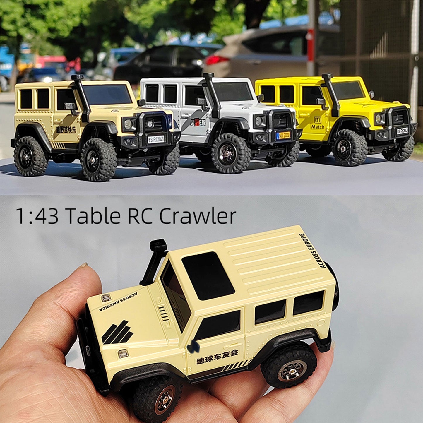 LDARC 1:43 Scale Mini RC Crawler RTR RC Rock Truck 4x4 2.4GHZ Hobby Grade Remote Control Car Model Vehicle RC Buggy, Comes with a DIY Replaceable Body Shell