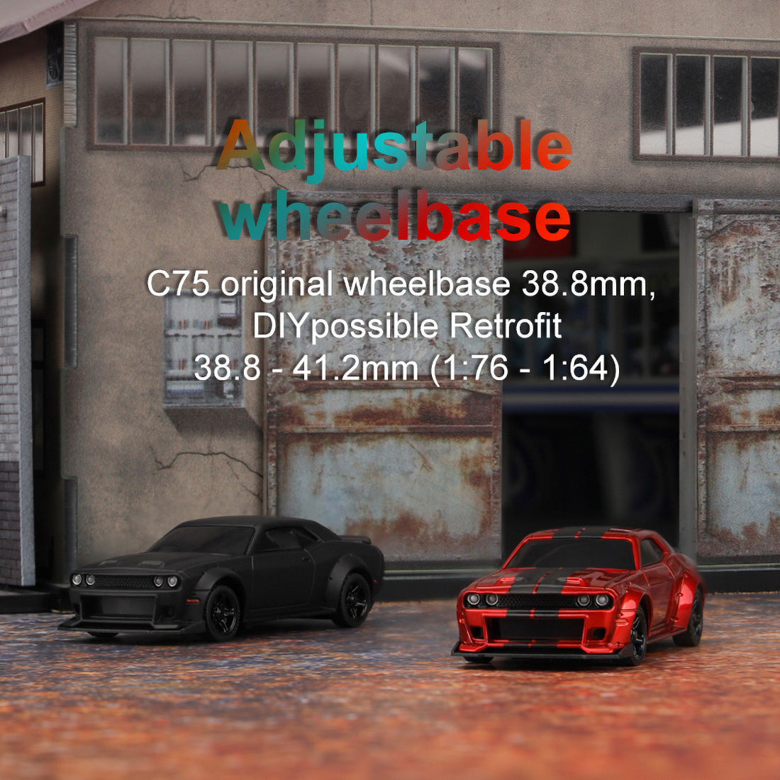 TurboRC 1:76 Mini Sports Car C75 4CH 2.4GHZ Remote Control Full Proportional RTR Kit with 2 Replaceable Body Shell