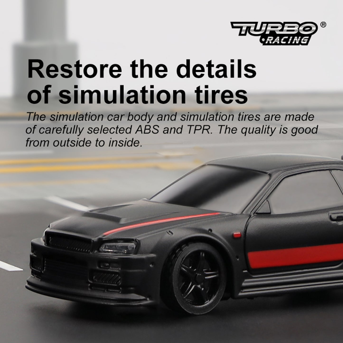 Turbo RC 1:76 Mini Sports Car C74 4CH 2.4GHZ Remote Control Full Proportional RTR Kit with 2 Replaceable Body Shell